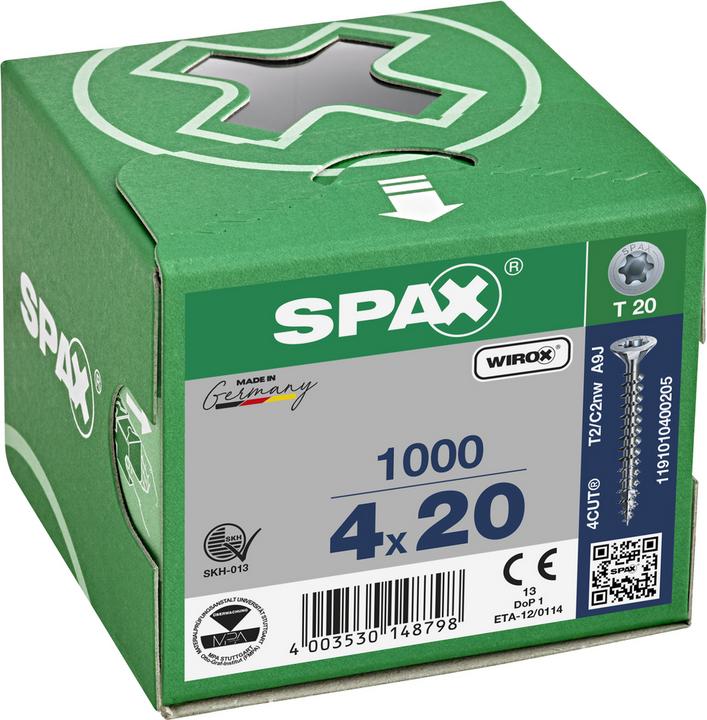 Actual product image Spax Chipboard screws SK T20 4,0x20 mm (1000 Screws per piece)