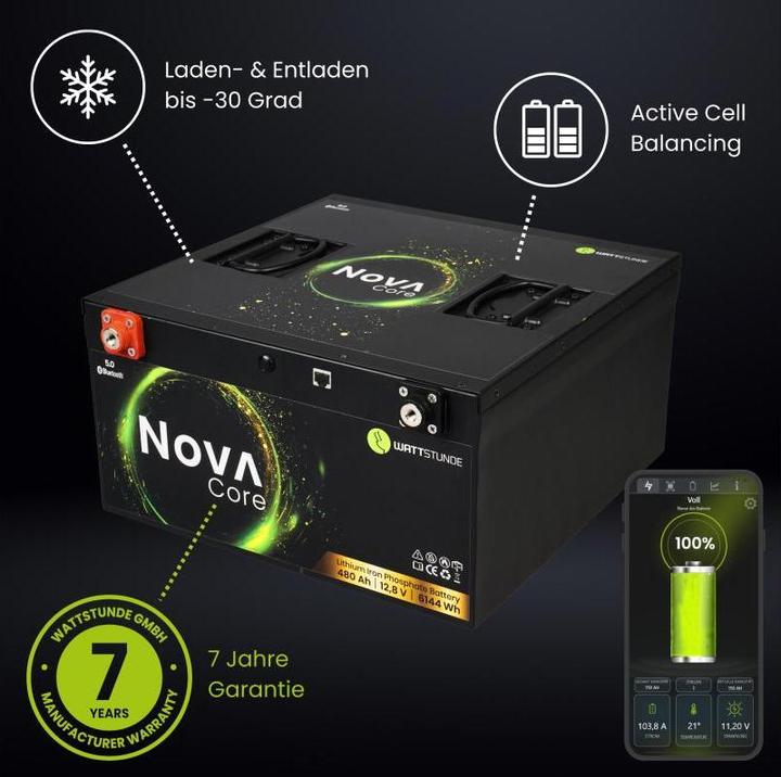 Actual product image Wattstunde Batterie NOVA Core 480 Ah LiFePO4 (12.80 V, 480 Ah)