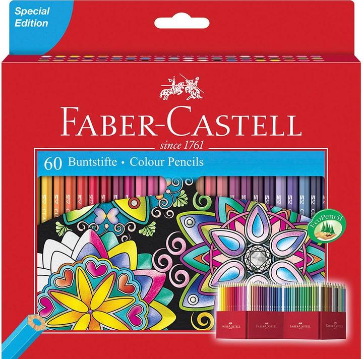 Faber-Castell Matite a colori (Multicolore, 60 x)