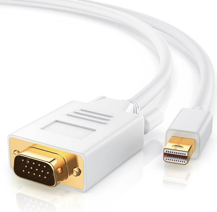 Immagine prodotto CSL Cavo audio-video da mini Displayport a VGA, adattatore per monitor miniDP / compatibile con (3 m, DisplayPort, VGA)