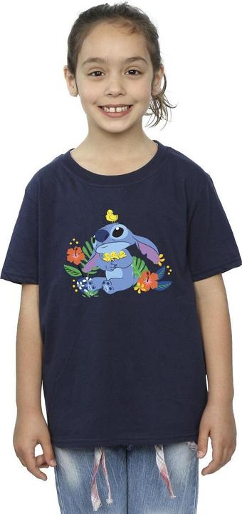Actual product image Disney Girls Lilo & Stitch Birds Cotton T-Shirt (152, 158)
