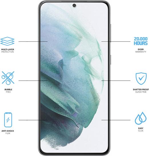 Immagine prodotto Eiger Vetro da esposizione (confezione da 2) Tri Flex High-Impact chiaro (2 Pezzo/i, Samsung Galaxy S21 FE)