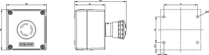 Actual product image Siemens Enclosure for command devices, 22mm