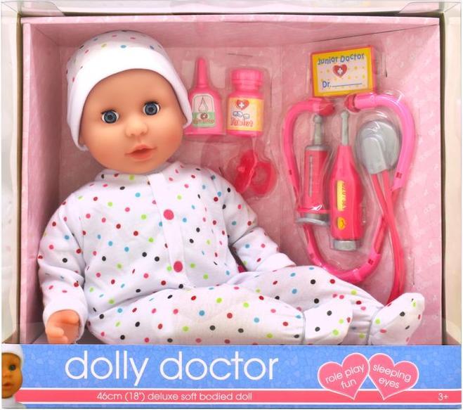 Actual product image Dolls World idee+spiel Doctor doll set 46cm with accessories