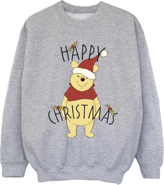 Produktbild Disney Winnie The Pooh Happy Christmas Holly Sweatshirt Mädchen (140, 146)