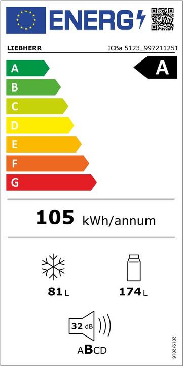 Energy Label Liebherr ICBa 5123 Plus (255 l)