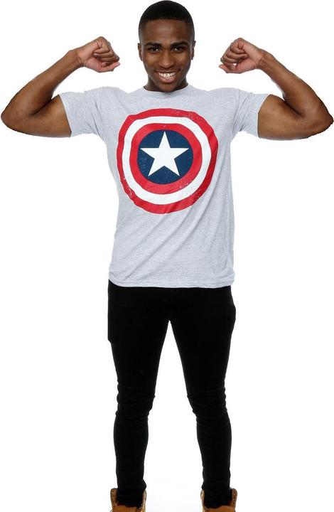 Immagine prodotto Maglietta Capitan America Distressed Shield Uomo (S)