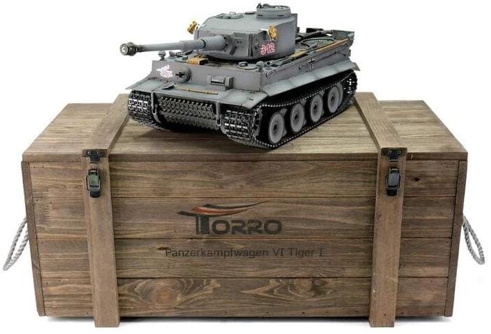 Actual product image Torro Tank Tiger I, early version Grey, IR, Pro Edition, 1:16 (RTR Ready-to-Run)
