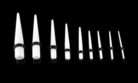 Image du produit Hermex 20mm Plug Oreille Expander Piercing en Bioplastique Blanc - Blanc (Silicone, Acrylique)