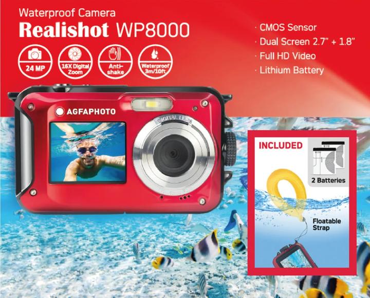 Actual product image AGFAPHOTO Agfa Photo WP8000 Czerwony + pasek wyporowy