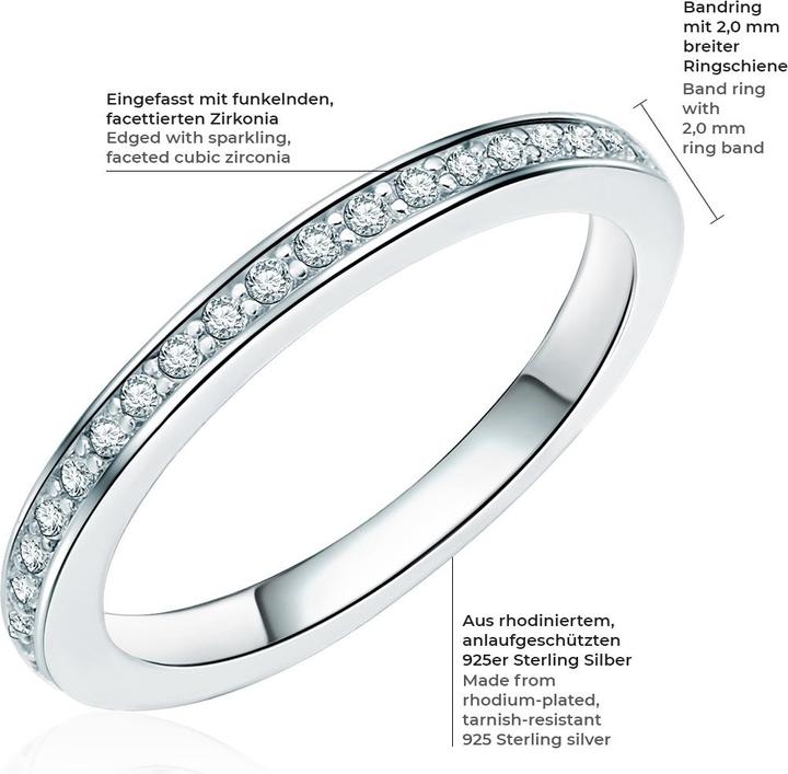 Image du produit Rafaela Donata Femmes argent sterling zirconium argent - 3966 (58, Argent 925)