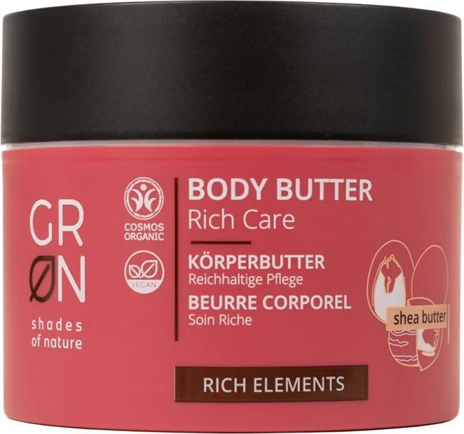 GRN RICH Körperbutter wohltuende Pflege Shea Butter (Körpercreme, 200 ml)