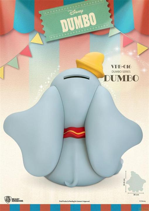 Actual product image Beast Kingdom Disney Piggy Vinyl Money Box Functional Dumbo 34 cm (34cm)