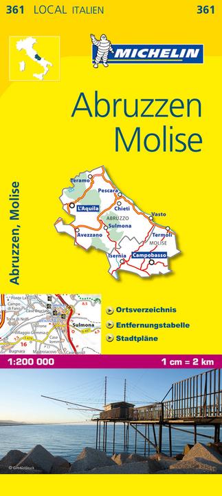 Produktbild Michelin Lokalkarte Abruzzen und Molise 1 : 200 000 200000