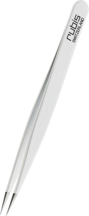Produktbild Rubis Pinzette spitz, weiss, Inox