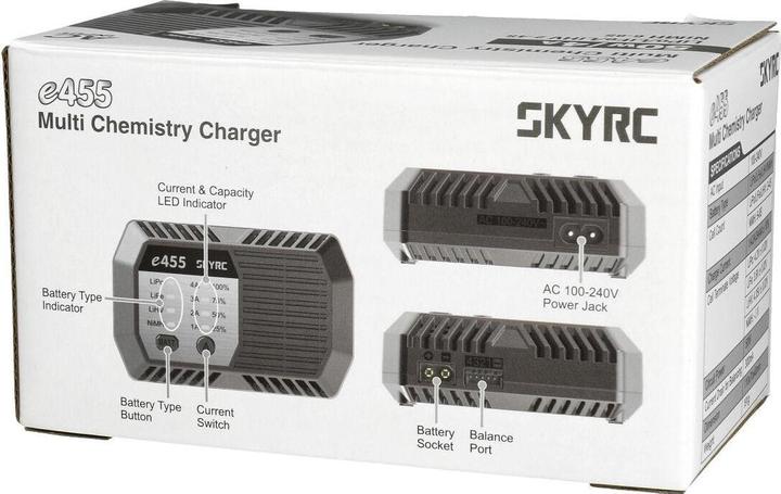 Productafbeelding SkyRC Lader e455 AC NiMH 6-8 / LiPo 2-4S, 50W