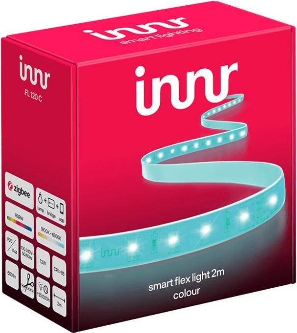 Actual product image Innr Smart Flex Light Strip FL 120 C (Warm white, Neutral White, Cold White, RGBW, 200 cm, Indoor)