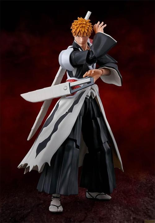 Actual product image Bandai Bleach: Thousand-Year Blood War S.H. Figuarts action figure Ichigo Kurosaki Dual Zangetsu 16 cm