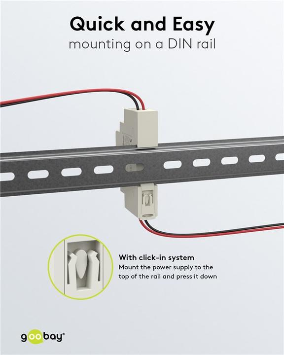 Produktbild Goobay Hutschienen-Netzteil DIN-Rail 12 V, 1,25 A, 15 W