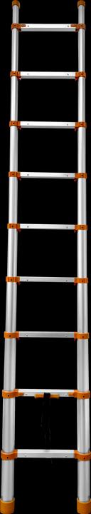 Produktbild CarTech Teleskopleiter 2.6m 1-tlg. Aluminium (Anlegeleiter, 48 cm)