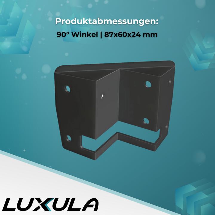 Image du produit Luxula Eckwandhalterung für Fluter LX400190, 191, 192, 193, schwarz