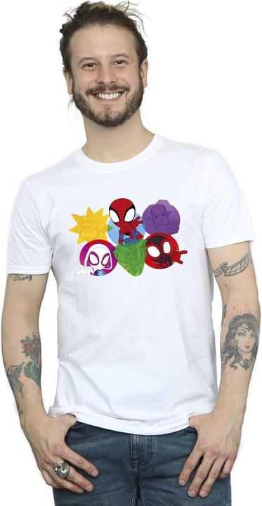 Actual product image Mens Spidey And His Amazing Friends Faces T-Shirt (L)