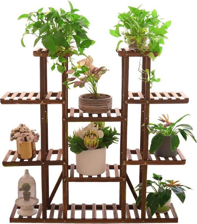 Produktbild Unho Pflanzenregal Holz,115×25×116cm