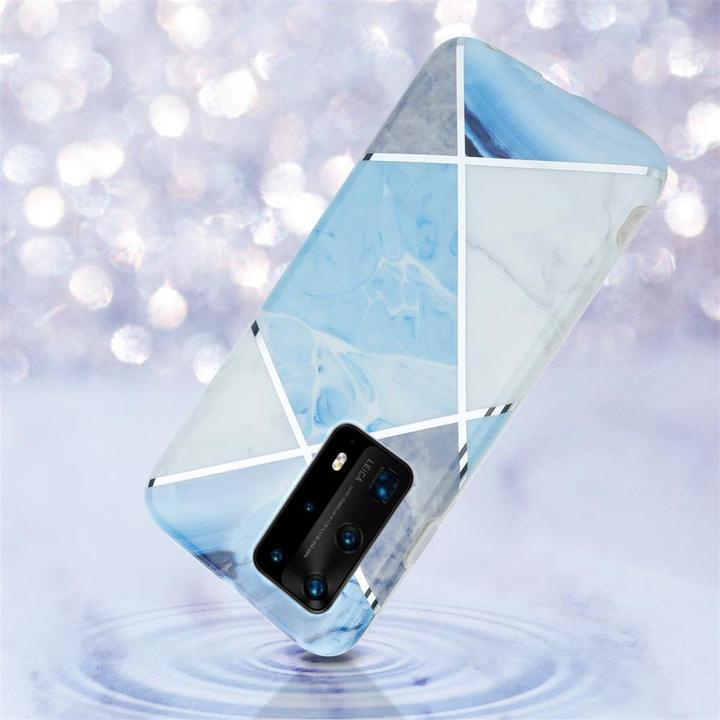 Productafbeelding Cadorabo IMD TPU kleurrijke marmeren hoes (Huawei P40 Pro+)