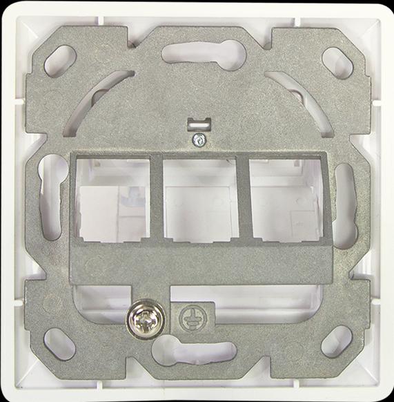 Actual product image LogiLink Flush-mounted box for Keystone modules, 3-fold, pure white
