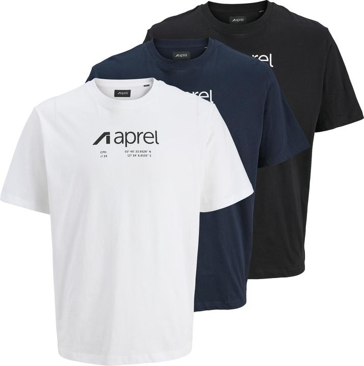 Aprel Einfarbig Rundhalsausschnitt T-shirt T-shirt