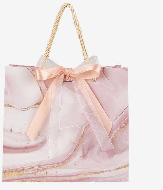 Actual product image MU Style Luxury Marble Series gift bags large (set of 4) (Gift bag, 4 x)