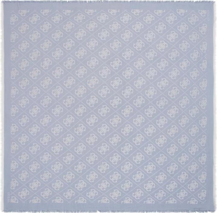 Guess Vermutlich noelle kefiah 130x130 Dames Sjaal - hellblaues Logo - eine Grösse