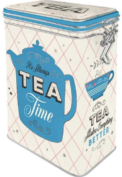 Actual product image Nostalgic-Art Merchandising Tea Home & Country Storage Jar 1.3 l, Blue/White (1.30 l)