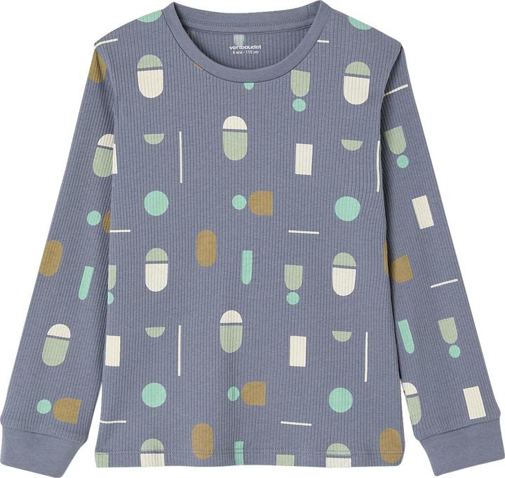 Produktbild Vertbaudet 2er-Set Jungen Schlafanzüge mit HAPPY-Print und Recycling-Baumwolle (104)