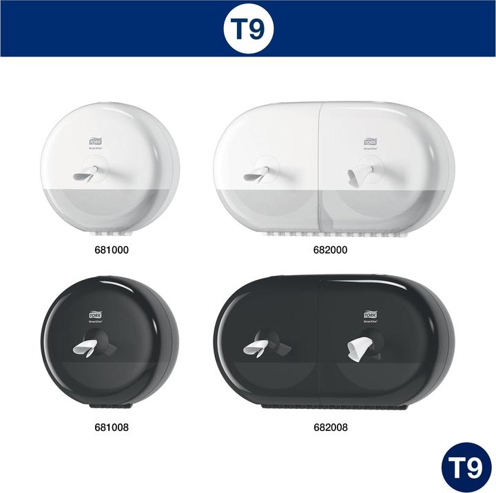 Image du produit Tork 472193 Papier hygiénique Lotus SmartOne mini tissue blanc 620 feuilles # 297492, 12 rouleaux/boîte (12 x)