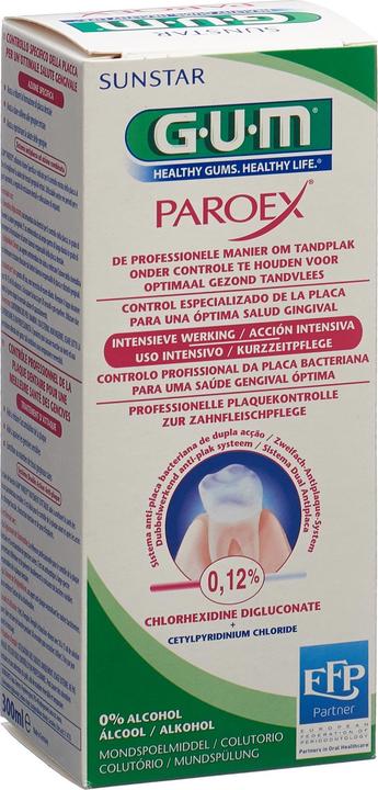 Produktbild GUM SUNSTAR PAROEX Mundspülung 0.12 % chlorhexidine (300 ml, Mundspülung)