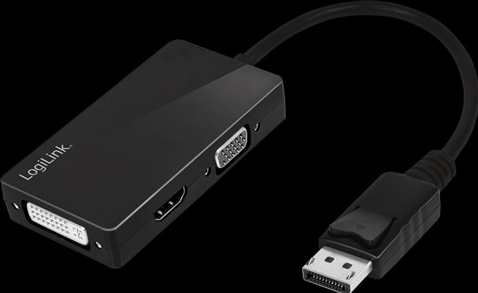 Produktbild LogiLink 4K DisplayPort Adapter (DVI, HDMI, VGA, 15 cm)