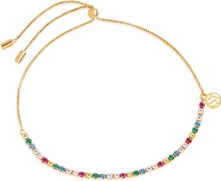 Actual product image Sif Jakobs Ellera Charming Gold Plated Cubic Zirconia Bracelet SJ-B42032-XCZ-SG (28.50 cm, 925 silver)
