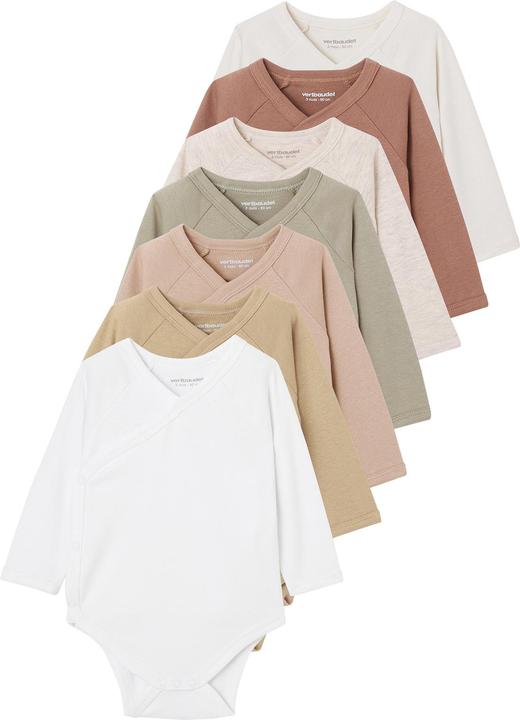 Vertbaudet Bio-Kollektion: 7er-Pack Baby Wickelbodys BASIC