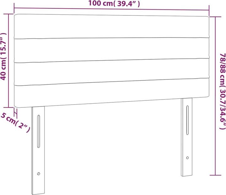 Actual product image VidaXL Daria (100 x 5 x 88 cm)