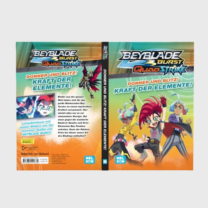 Produktbild BEYBLADE BURST QUADSTRIKE: Donner und Blitz! Kraft der Elemente! (Deutsch, Nelson, 2024)