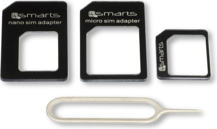 Actual product image 4smarts Universal SIM adapter set 3 pieces