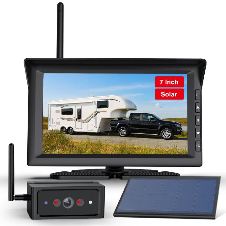 Actual product image AutoVox Solar Rückfahrkamerasystem Wireless 7" 12/24V