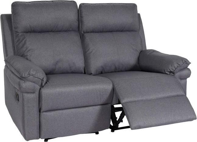 Immagine prodotto Mendler Poltrona cinema a 2 posti HWC-L94, funzione reclinabile Nosag sospensione tessuto/tessuto - grigio