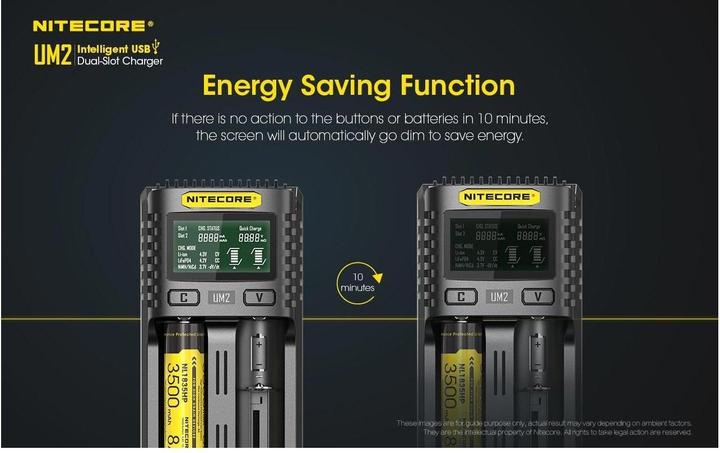 Image du produit Nitecore Chargeur USB UM2 (1 pcs, 14500, 16340, 18650, 26650, Chargeurs sans batterie)