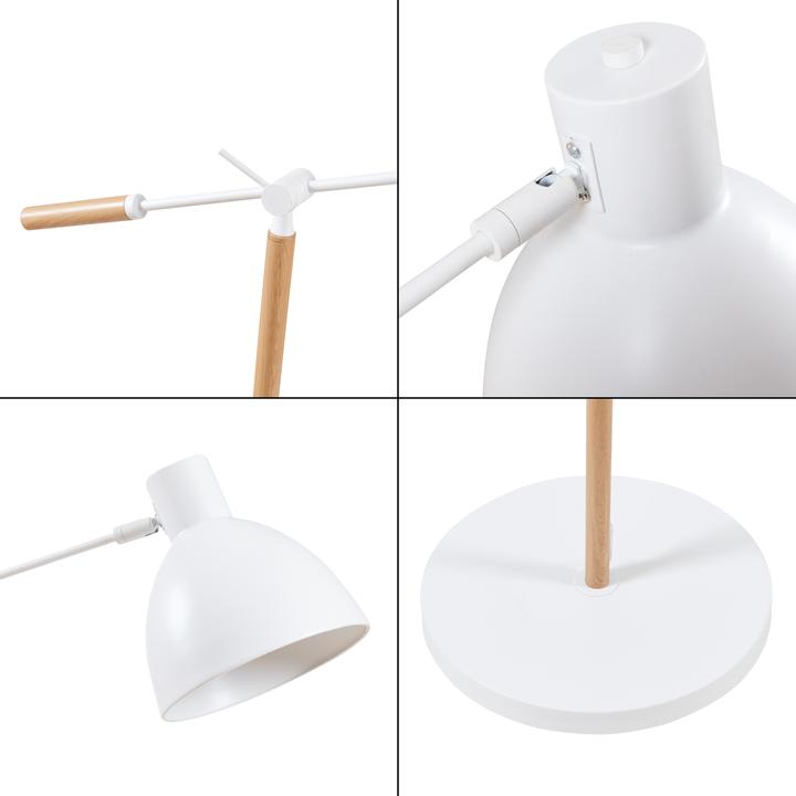 Produktbild Lux.Pro Stehleuchte Banchory Metall 163 cm Holzoptik/Weiss (E27)
