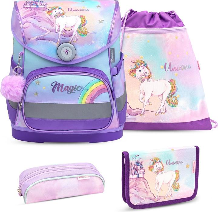 Actual product image Belmil COMPACT Schulrucksack-Set Rainbow Unicorn Magic (19 l)