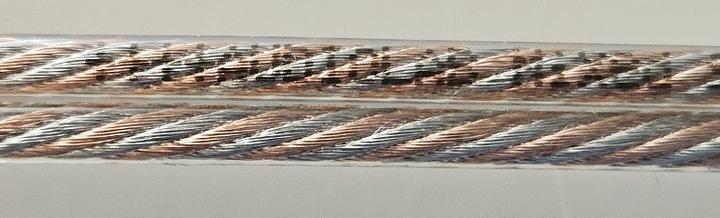Image du produit Audiolab Câble mixte argenté, transparent, 2x1,5mm2, 100m (100 m, 1.50 mm²² mm)