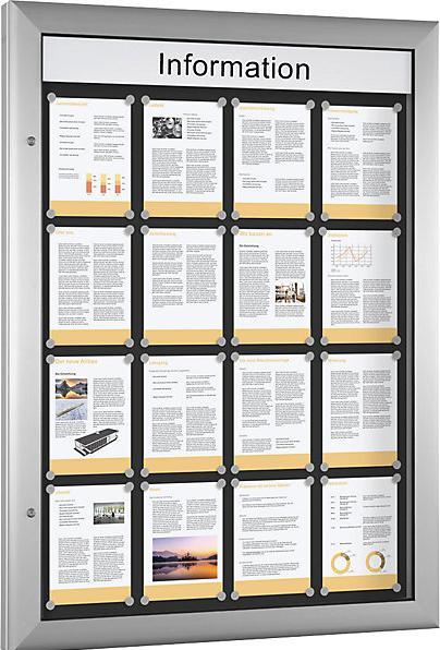 Actual product image kaiserkraft Display case for indoor and outdoor (Magnet board, 102.5 x 138 cm)