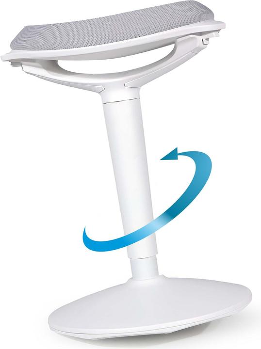 Produktbild Wiltec Sitz- & Stehhocker grau Drehhocker höhenverstellbar 70cm Hocker bis 100kg